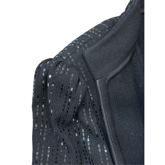 St. John Evening Black Sequined Jacket - Picture 5 of 11